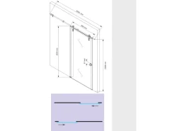Glaszentrum Hagen Glasschiebetür Schiebetür Glastür Zimmertür ESG 900 mm A01