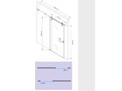 Glaszentrum Hagen Glasschiebetür Schiebetür Glastür Zimmertür ESG 775 mm A01