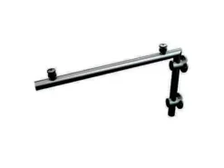 Glaszentrum Hagen L 120x90 cm Glasvordach inkl. Halter Schwarz Grauglas