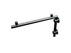 Glaszentrum Hagen L 120x90 cm Glasvordach inkl. Halter Schwarz Klarglas