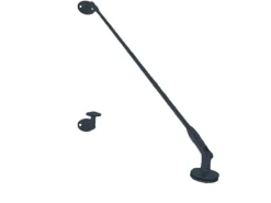 Glaszentrum Hagen STB 120x90 cm Glasvordach inkl. Halter Ral7016 Grauglas