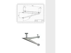 Glaszentrum Hagen TYP-V Glasvordach Edelstahl Halterung Anthrazit
