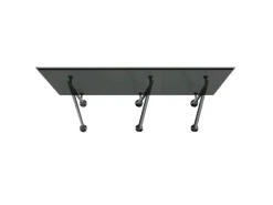 Glaszentrum Hagen V 230x90 cm Glasvordach inkl. Halter Ral7016 Grauglas