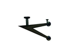 Glaszentrum Hagen V 120x90 cm Glasvordach inkl. Halter Schwarz Milchglas