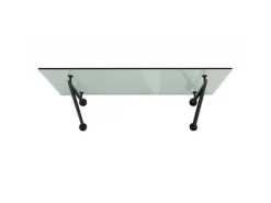 Glaszentrum Hagen V 120x90 cm Glasvordach inkl. Halter Schwarz Klarglas