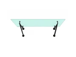 Glaszentrum Hagen V 120x90 cm Glasvordach inkl. Halter Ral7016 Milchglas