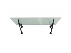 Glaszentrum Hagen V 190x90 cm Glasvordach inkl. Halter Schwarz Klarglas