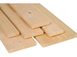 Glattkantbrett Fichte/Tanne gehobelt gefast 80 mm x 18 mm x 2500 mm