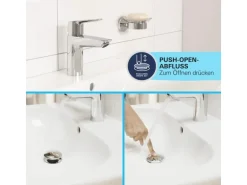 Grohe QuickFix Waschtischarmatur Start S-Size Zugstangen-Ablaufgarnitur 1 1/4