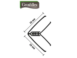 Grosfillex Innen- und Außenwinkelprofil 5 - 8 mm klippbar cold grey 260 cm