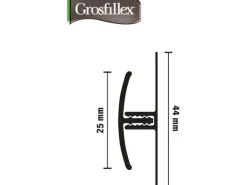 Grosfillex Verbindungsprofil klippbar Weiß 5 mm - 10 mm