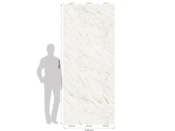 Grosfillex Wandpaneele Element 3D Optik Marble Calacatta 260 cm x 37,5 cm
