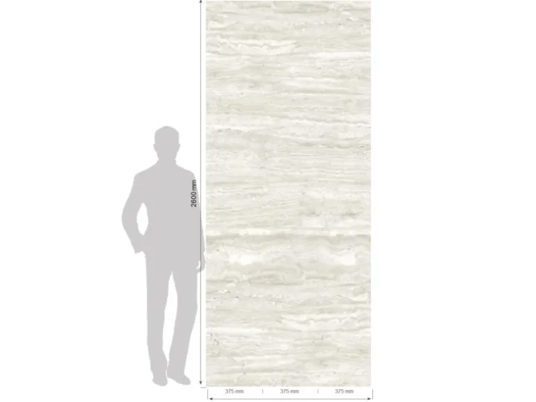 Grosfillex Wandpaneele Element 3D Optik Romano Bianco Matt 260 cm x 37,5 cm