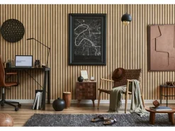 Grosfillex Wandverkleidung Element 3D Optik Linio 260 cm x 37,5 cm Bamboo