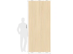 Grosfillex Wandverkleidung Element 3D Optik Linio 260 cm x 37,5 cm Ash Light