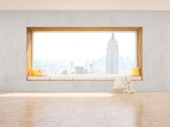 Grosfillex Wandverkleidung Element 3D Optik Beton NY Weiß 260 cm x 37,5 cm