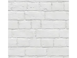 Grosfillex Wandverkleidung Element 3D Optik Ziegel Weiß 260 cm x 37,5 cm