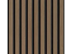 Grosfillex Wandverkleidung Element 3D Optik Linio 260 cm x 37,5 cm Walnut