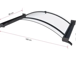 Gutta Bogenvordach BV/B 160 Anthrazit 160 cm x 90 cm x 25 cm