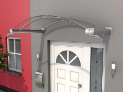 Gutta Bogenvordach BV/B 160 Edelstahloptik 25 cm x 160 cm x 90 cm