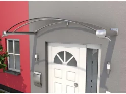 Gutta Bogenvordach BV/B 200 Edelstahloptik 30 cm x 200 cm x 90 cm