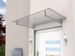 Gutta Glasvordach HD 160 Edelstahl Klar 160 cm x 100 cm