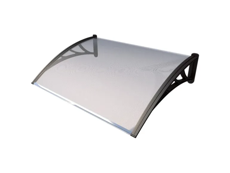 Gutta Pultvordach ECO 120 Schwarz/Klar 120 cm x 80 cm x 7 cm