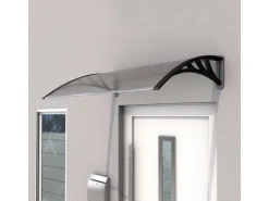 Gutta Pultvordach ECO 120 Schwarz/Klar 120 cm x 80 cm x 7 cm