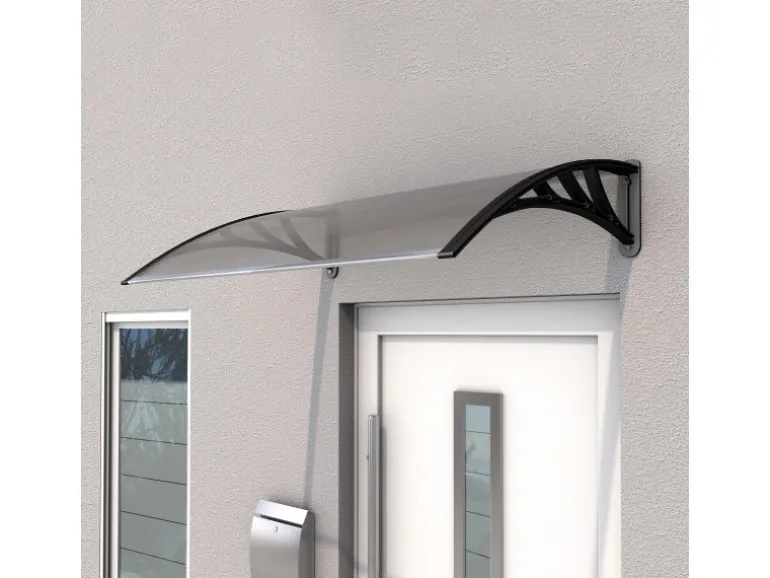 Gutta Pultvordach ECO 120 Schwarz/Klar 120 cm x 80 cm x 7 cm