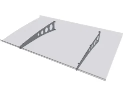 Gutta Pultvordach Pico Top 140 Verzinkt/Klar 140 cm x 90 cm x 6 cm