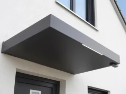 Gutta Rechteckvordach BS PLUS Anthrazit 160 x 90 cm Wasserspeier Rechts