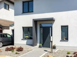 Gutta Rechteckvordach BS PLUS Anthrazit 160 x 90 cm Seite Links