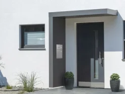 Gutta Rechteckvordach BS PLUS 200 Seite Links BK Edelstahl Vorbereitung Klingel