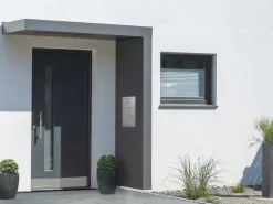 Gutta Rechteckvordach BS PLUS 200 Seite Rechts BK Edelstahl Vorbereitung Klingel