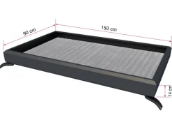 Gutta Rechteckvordach NM Aluminium Anthrazit 150 cm x 90 cm