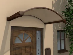 Gutta Rundbogenvordach NO 160 Bronce Braun 30 cm x 160 cm x 90 cm