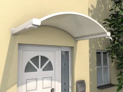 Gutta Rundbogenvordach NO 160 Klar Weiß 30 cm x 160 cm x 90 cm