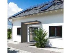 Gutta Vordach BS Timber-Line Echtholz Acrylglas rechteckig 160 cm