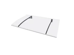 Gutta Vordach PT Secco Edelstahloptik Klar 22 cm x 150 cm x 90 cm