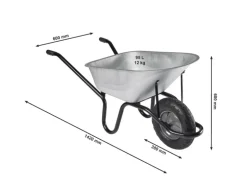 Haemmerlin Schubkarre Aktiv Premium 110 l Luftrad Verzinkt
