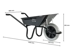 Haemmerlin Schubkarre Aktiv Premium 100 l PU-Rad Lackiert