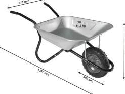 Haemmerlin Schubkarre BiBox One 90 l Muldenvolumen verzinkt