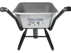 Haemmerlin Schubkarre Clipso Excellium 120 l Tiefmulde PU-Rad Verzinkt