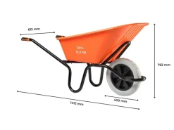 Haemmerlin Schubkarre Crusader 120 l Verbundstoff PU-Rad