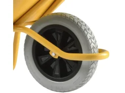 Haemmerlin Schubkarre Expert 100 l PU-Rad Gelb Lackiert