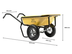 Haemmerlin Schubkarre Expert Twin Excellium 160 l Lufträder Lackiert