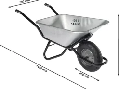 Haemmerlin Tiefmulden-Schubkarre Clipso 120 l verzinkt