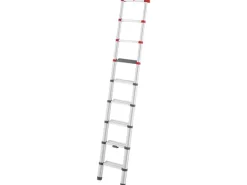 Hailo Alu-Teleskopleiter T100 FlexLine 265 cm x 46 cm x 100 cm Aluminium