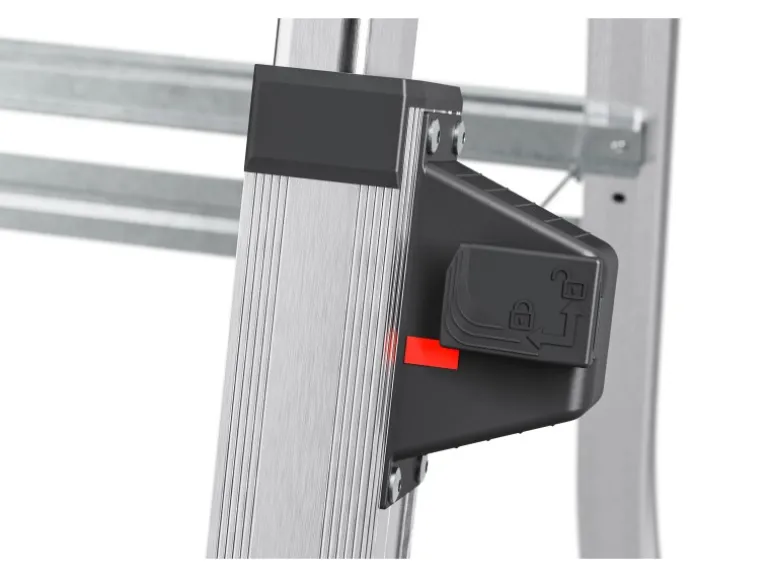 Hailo Alu-Teleskop-Stehleiter TL100 TopLine 173 cm x 52 cm x 101 cm Aluminium