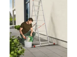 Hailo HobbyStep Kombi Aluminium-Kombileiter 3-teilig 3x9 Sprossen